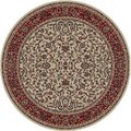 Concord Global 7 ft. 10 in. Persian Classics Kashan - Round, Ivory 20229
